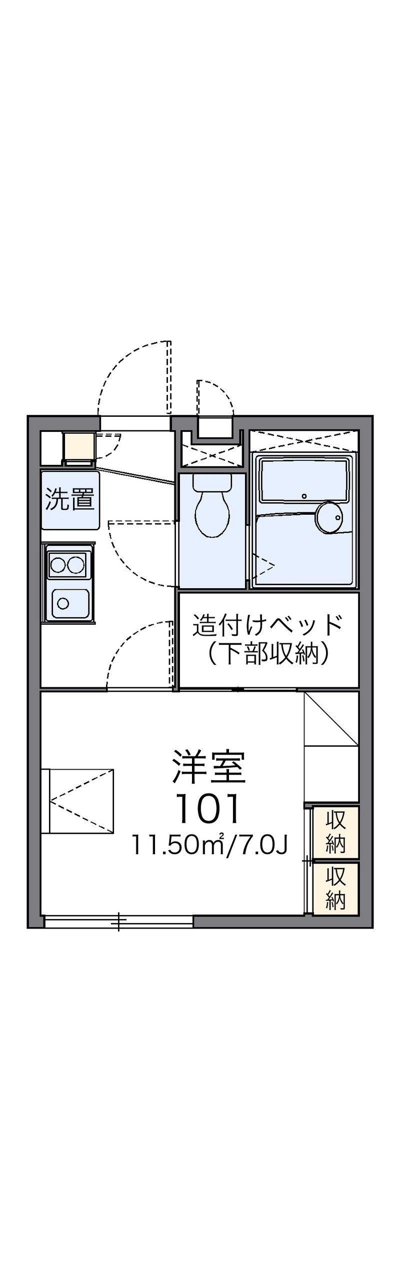 レオパレスサガタ 間取図