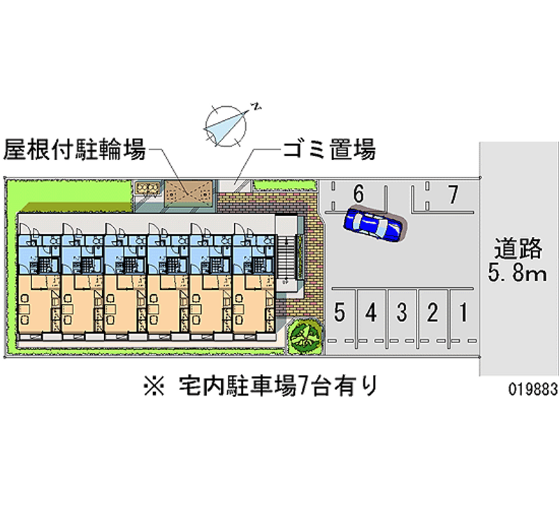 レオパレスソレーユⅡ 月極駐車場