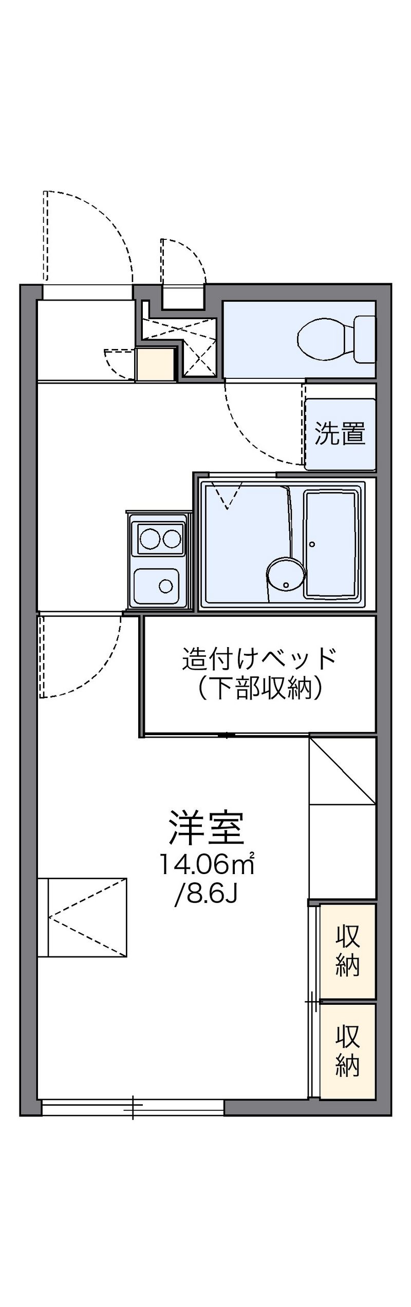 レオパレス桜坂 間取図