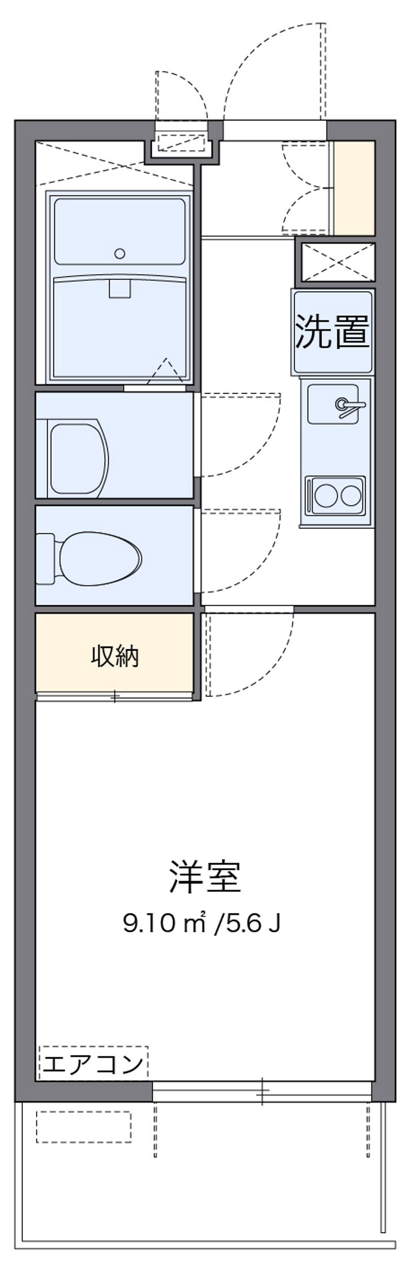レオパレスＳＨＩＢＩＲＡＫＩ 間取図