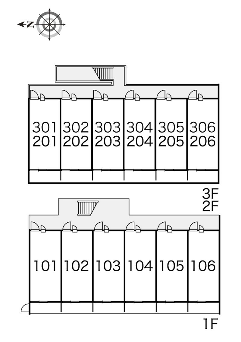 レオパレスＦＬＯＲＩＡⅣ 間取配置図