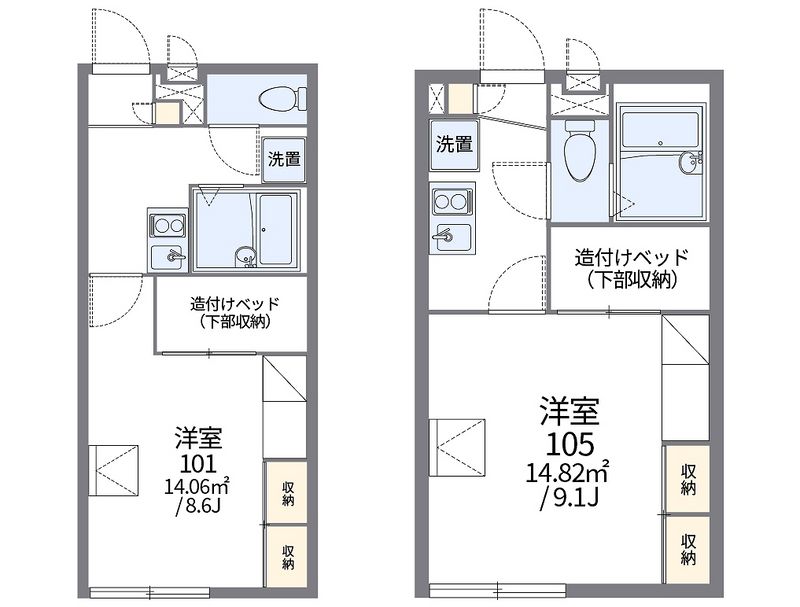 レオパレスサンパティークⅡ 間取図