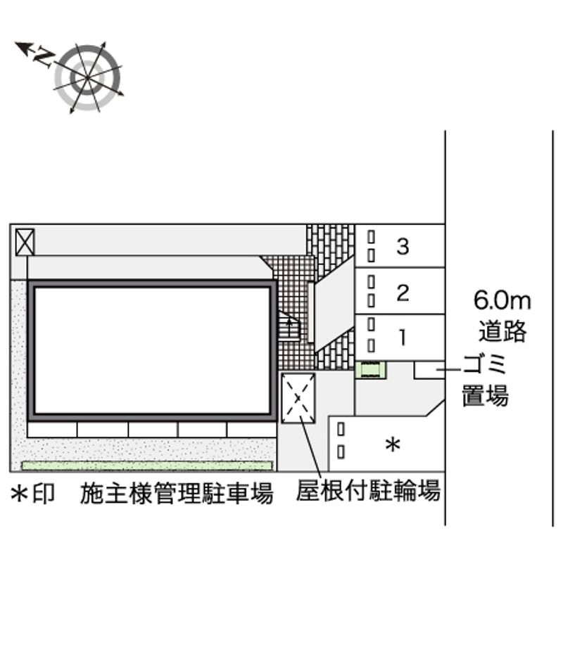 レオパレスルフラン東越谷 配置図
