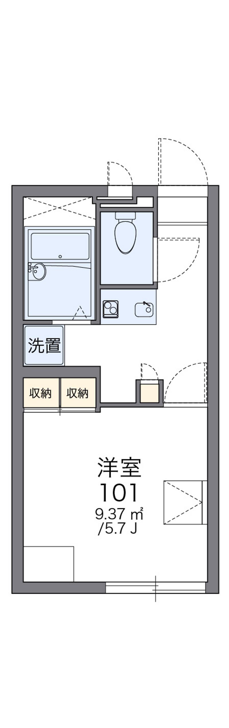 レオパレスあかり 間取図