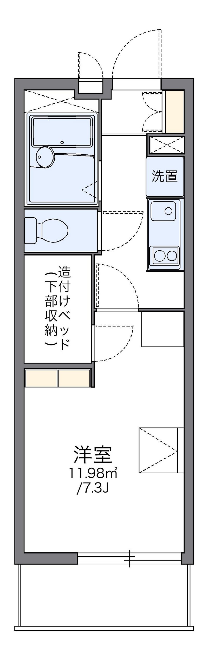 レオパレスグリチネ 間取図