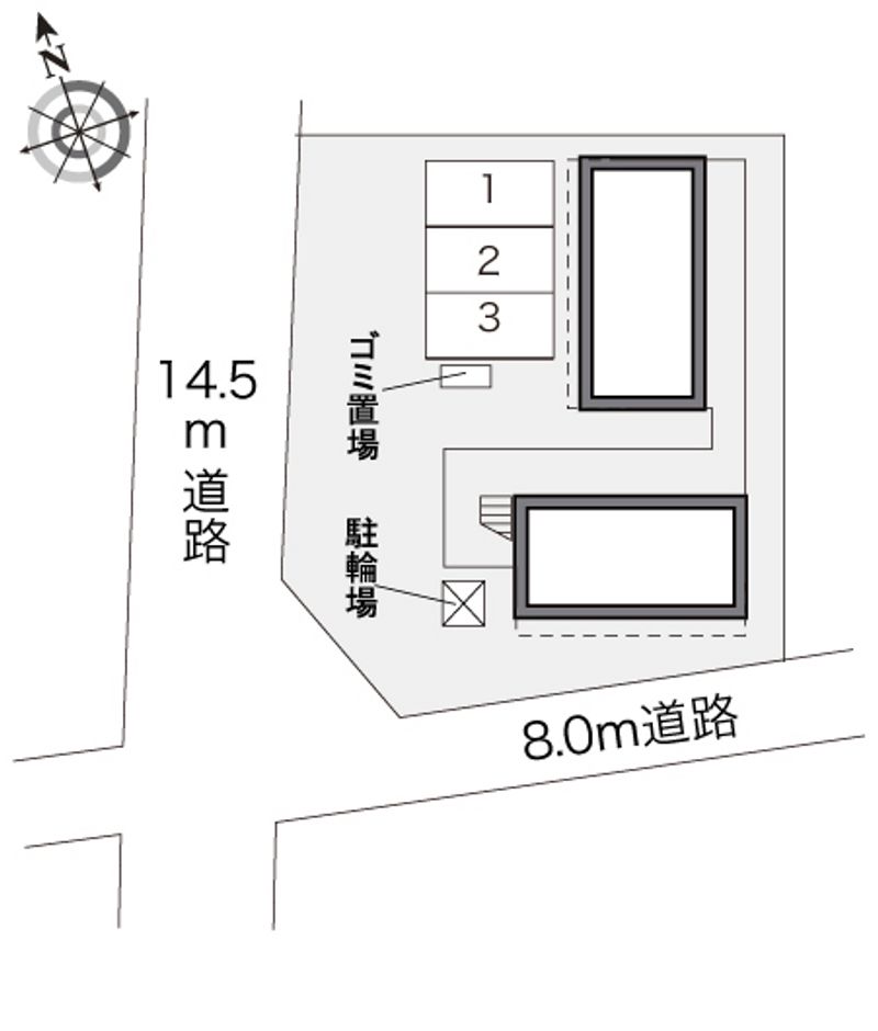 レオパレスＴ　１１３ 配置図