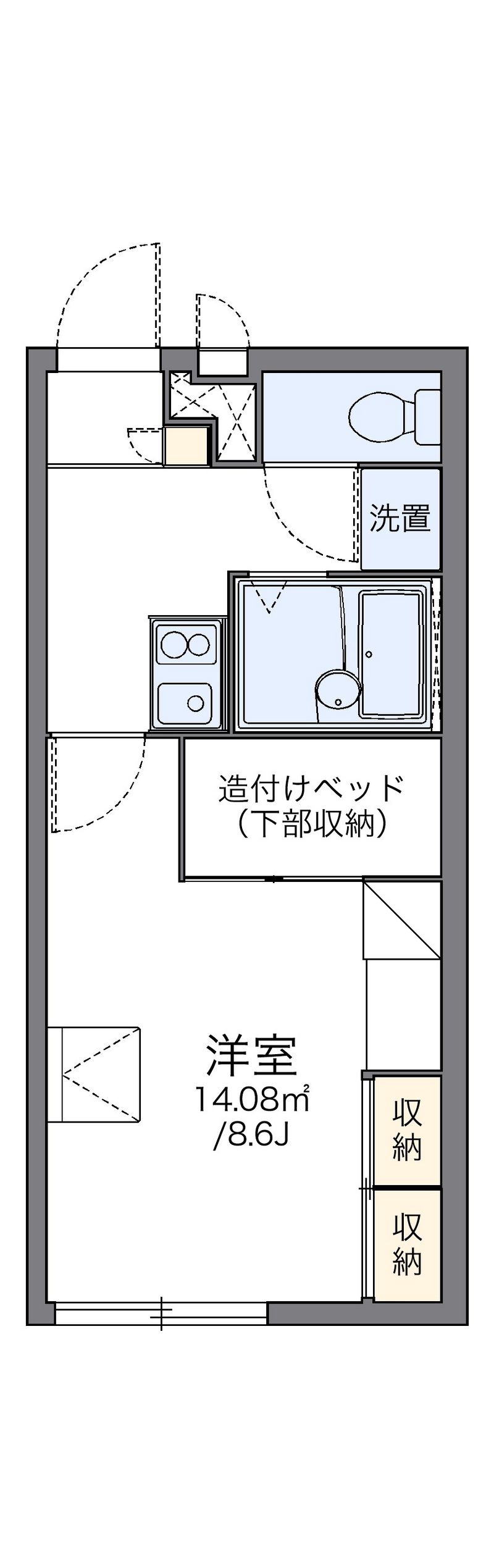 レオパレスビューテラス　アザミ 間取図