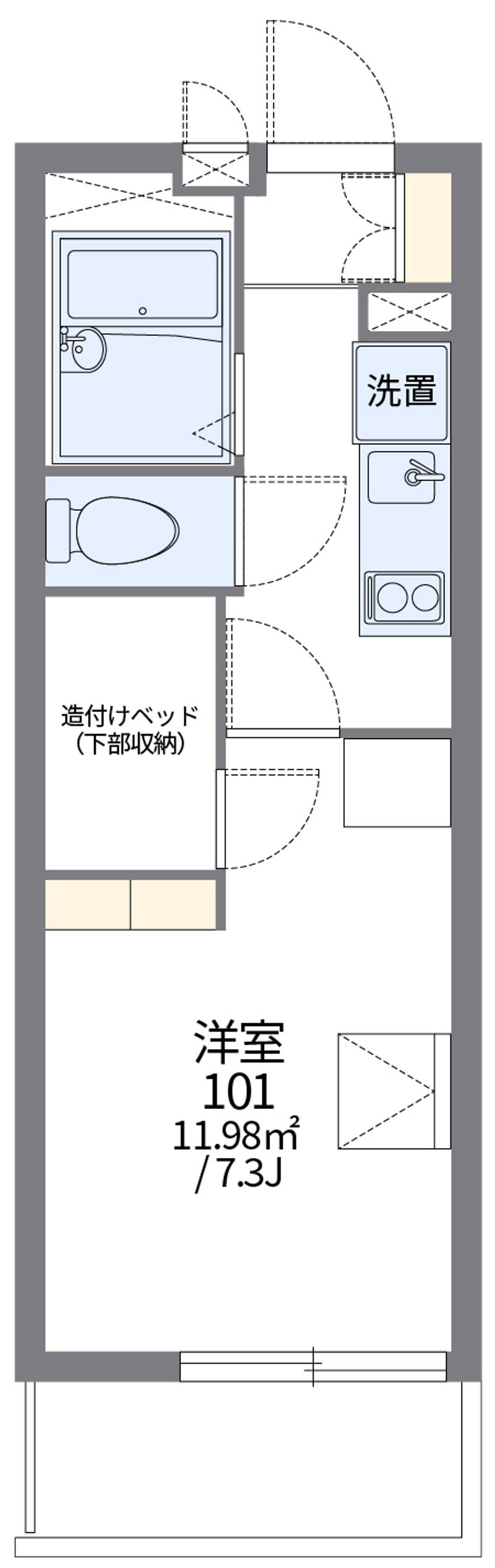 レオパレス流通元町 間取図