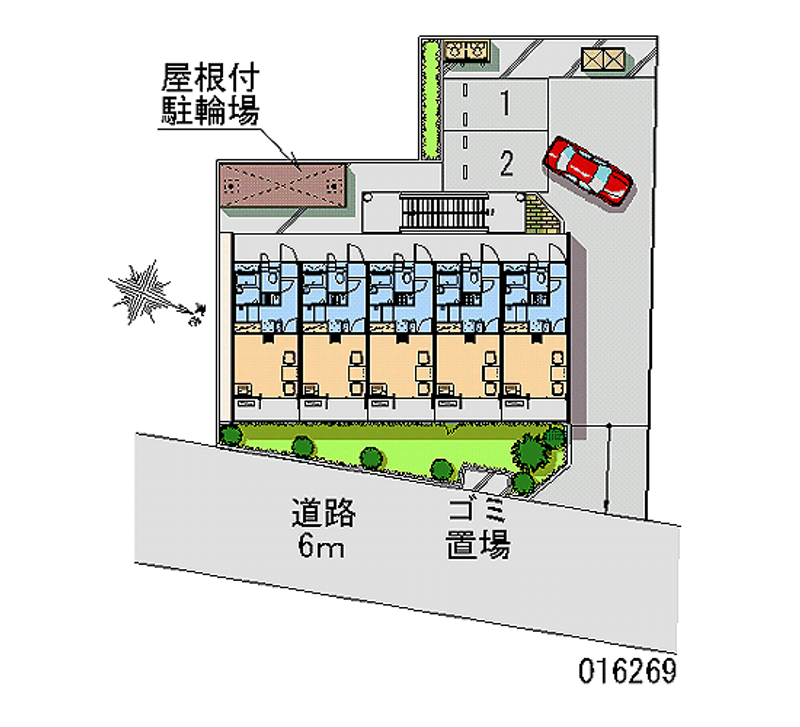 レオパレスＦＩＯＲＥ 区画図