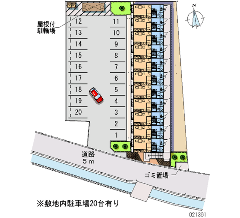 レオパレス際波 月極駐車場