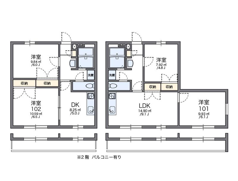 レオパレスＯＺ−３ 間取図