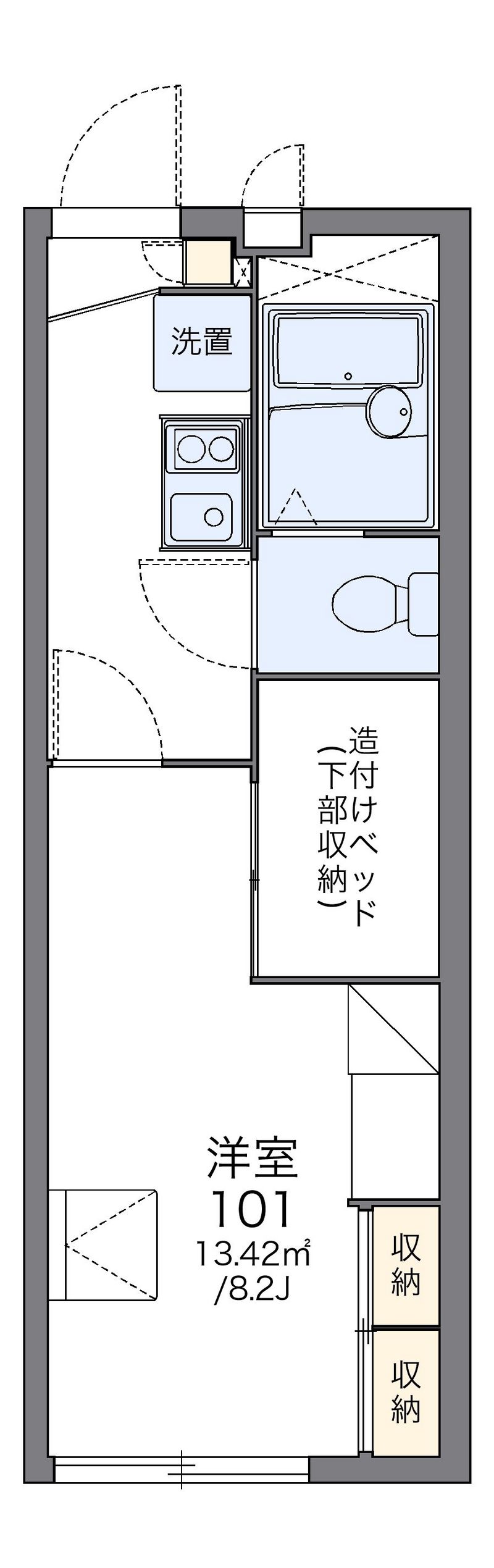 レオパレス光ヒルズ 間取図