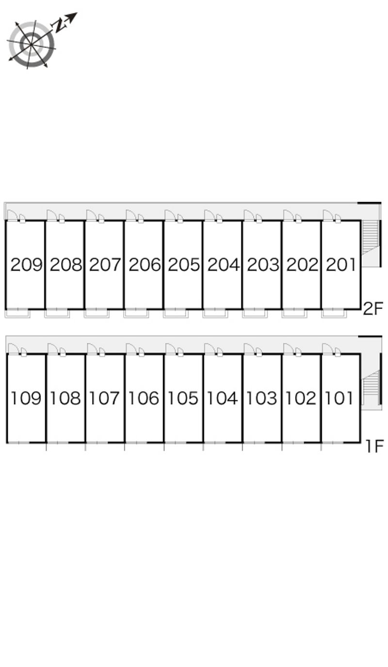 レオパレス天伯Ⅰ 間取配置図