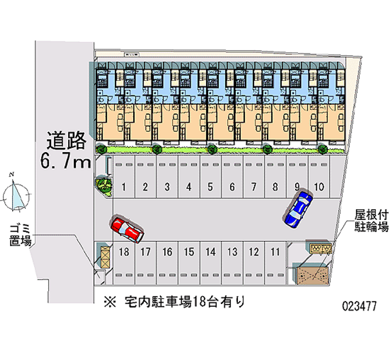 レオパレスフェニックス 月極駐車場