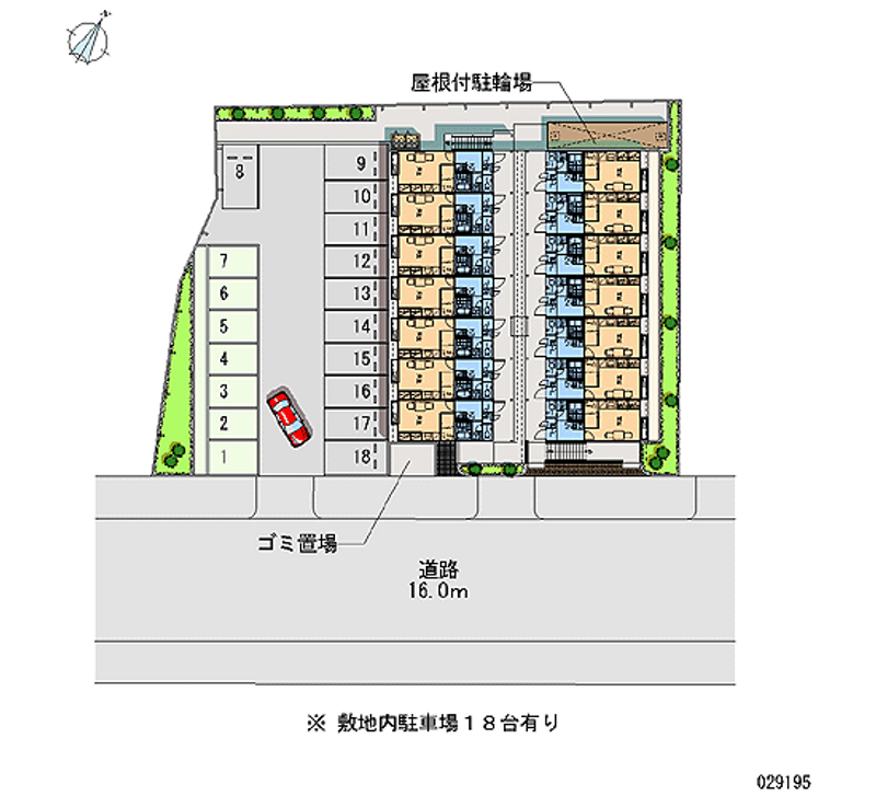 レオパレスプラムヒルズ 月極駐車場