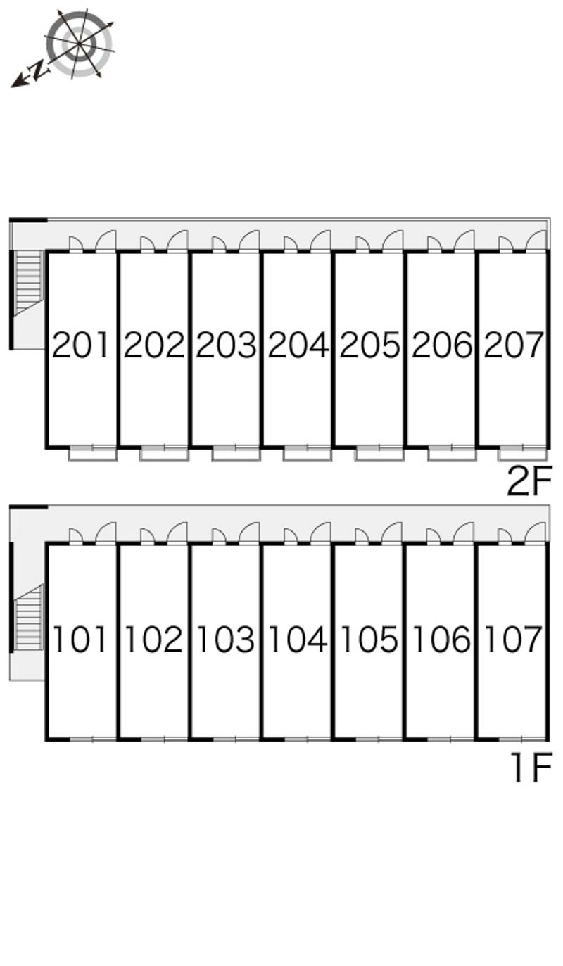 レオパレスセラヴィ深大寺 間取配置図