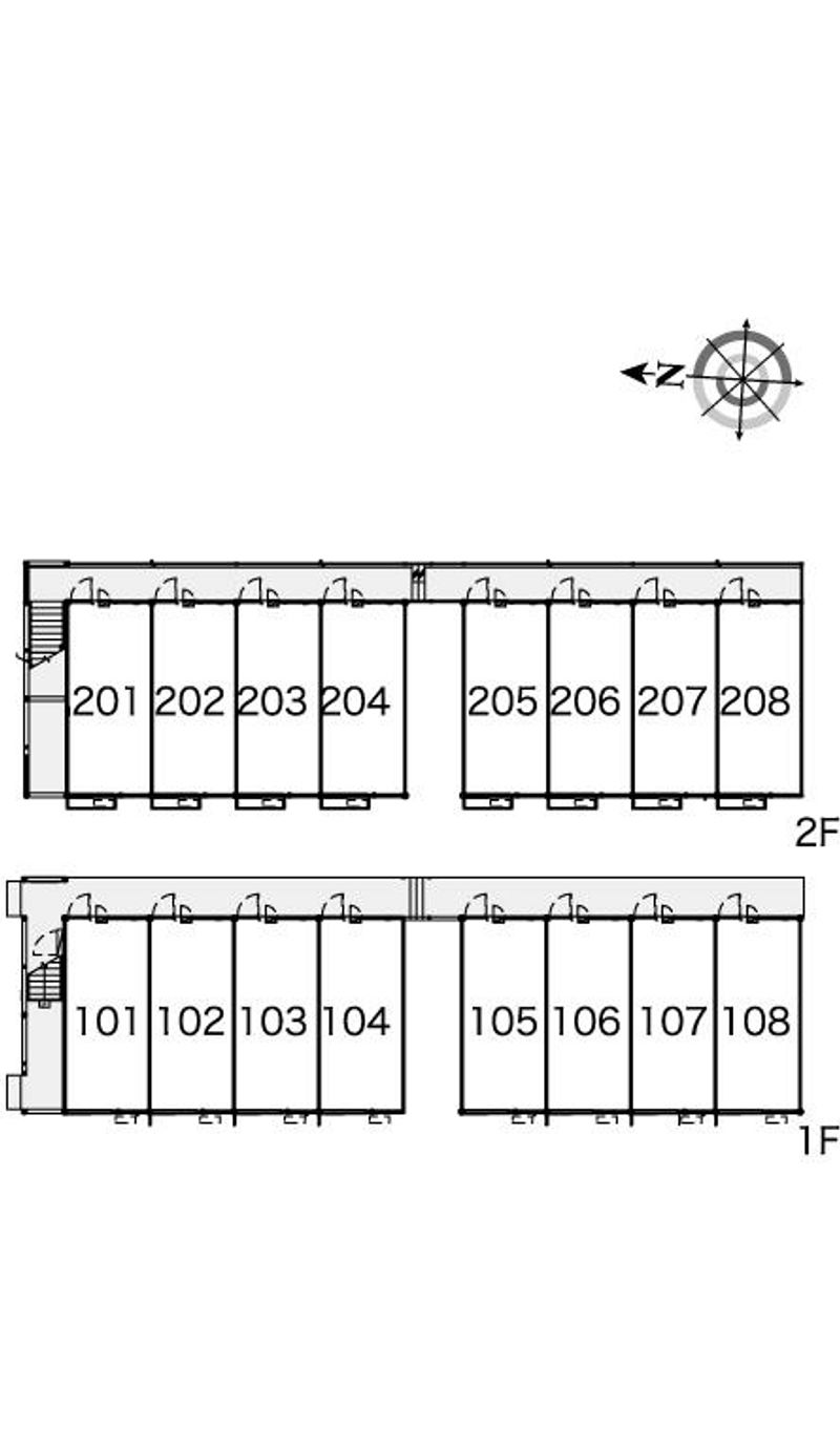 レオパレス弥生が丘 間取配置図
