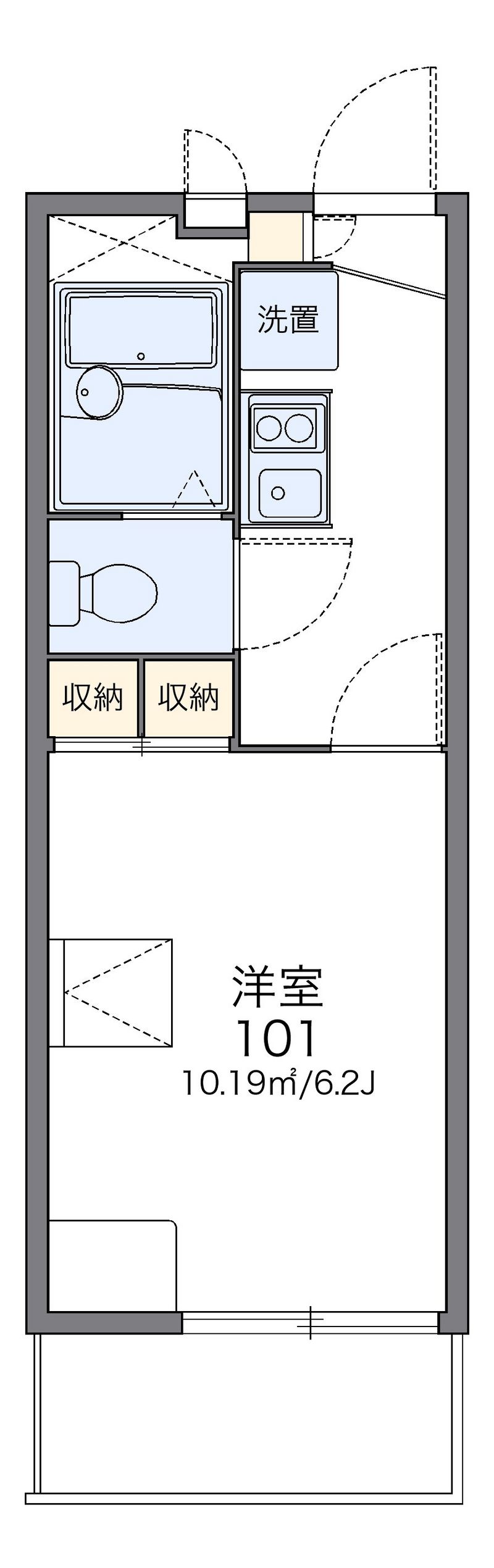 レオパレスサンコート寒川 間取図