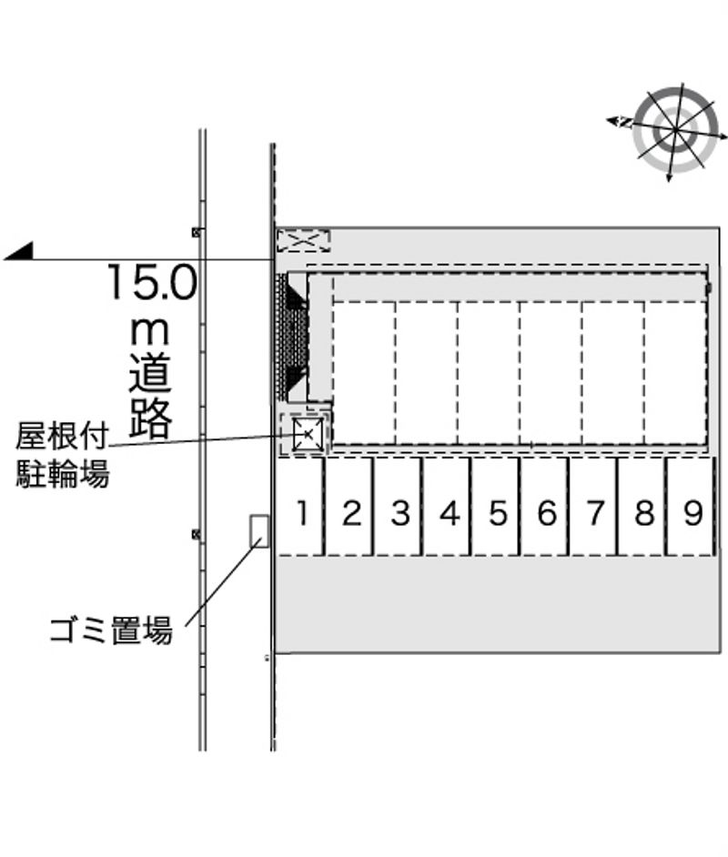 レオパレス西１７条 配置図