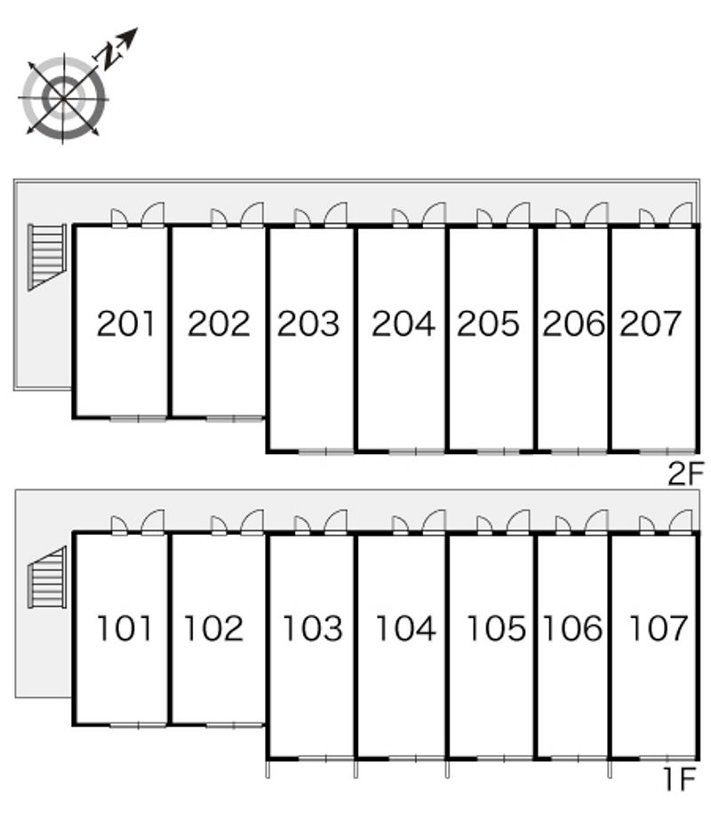 レオパレスカエデ 間取り配置図