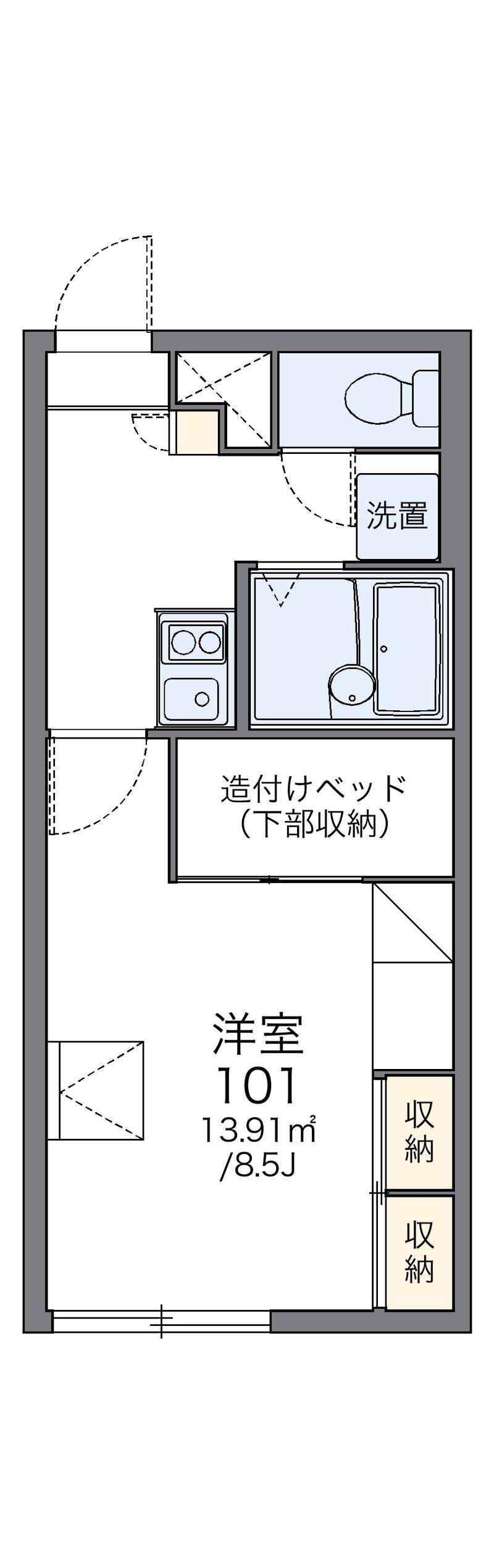 レオパレスシャルマン 間取図