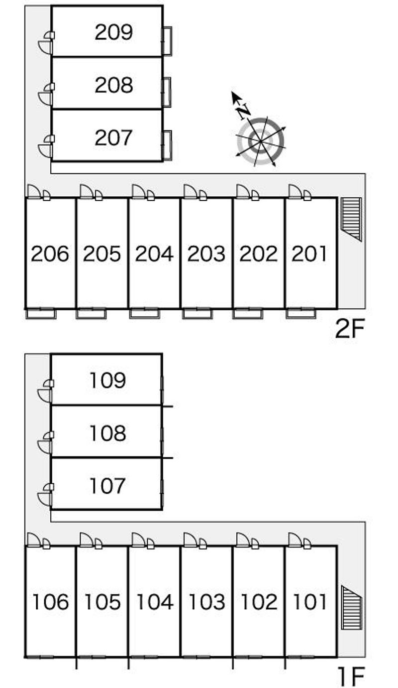 レオパレスレオーノ古府中 間取配置図