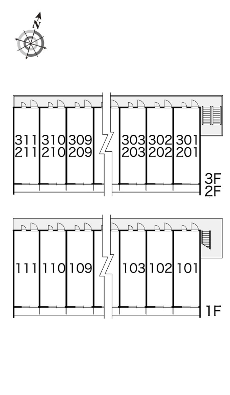 レオパレスハスネーラ 間取配置図