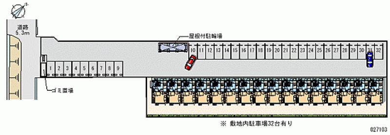 レオパレスススキ 月極駐車場