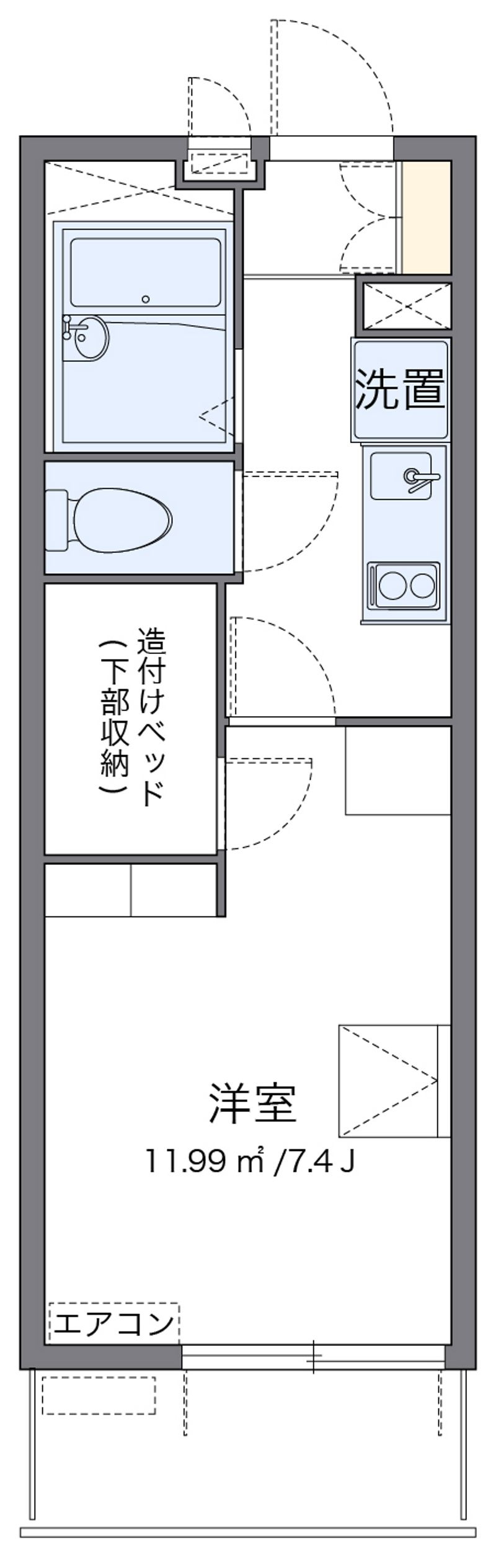 レオパレスガーデンハウス　Ｗ 間取図