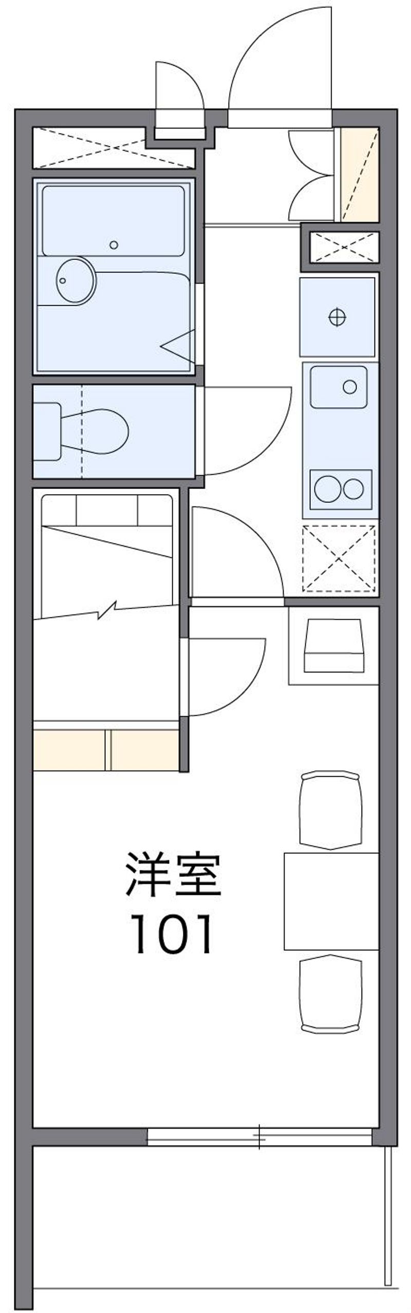 レオパレスサンクワイエット 間取図