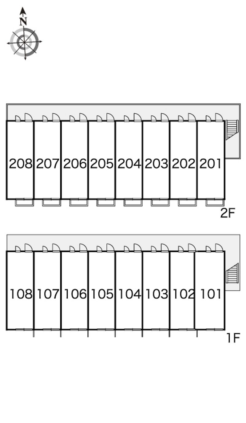 レオパレス久比里 間取り配置図