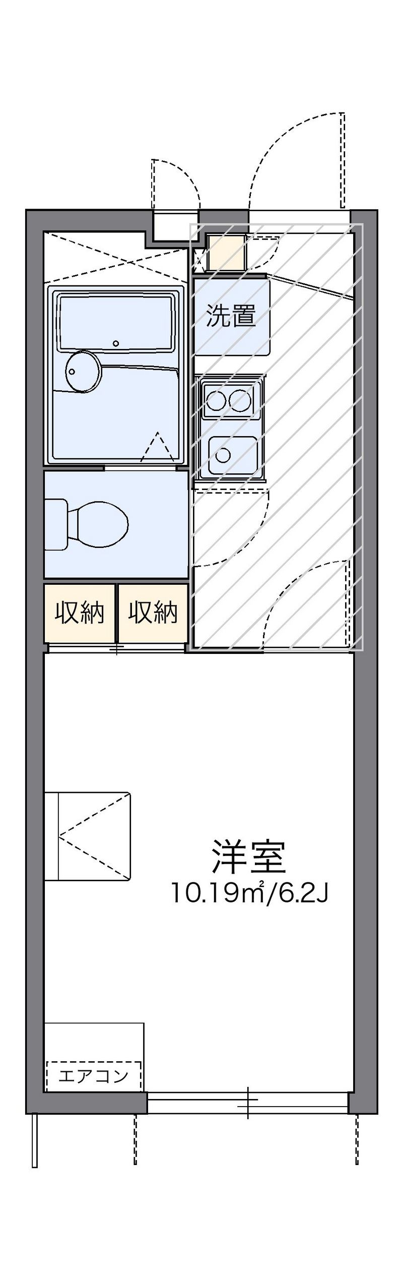 レオパレスガーネット合川 間取図