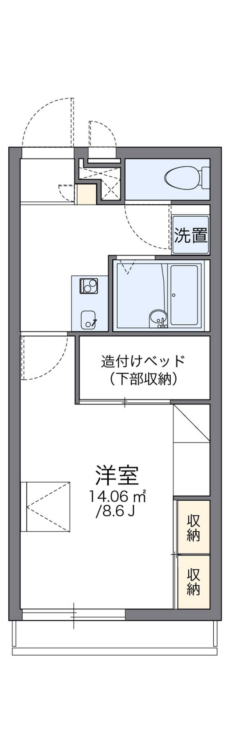 レオパレスチャーム　Ⅰ 間取図