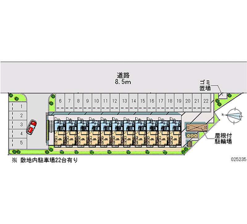 レオパレスグランドール 月極駐車場