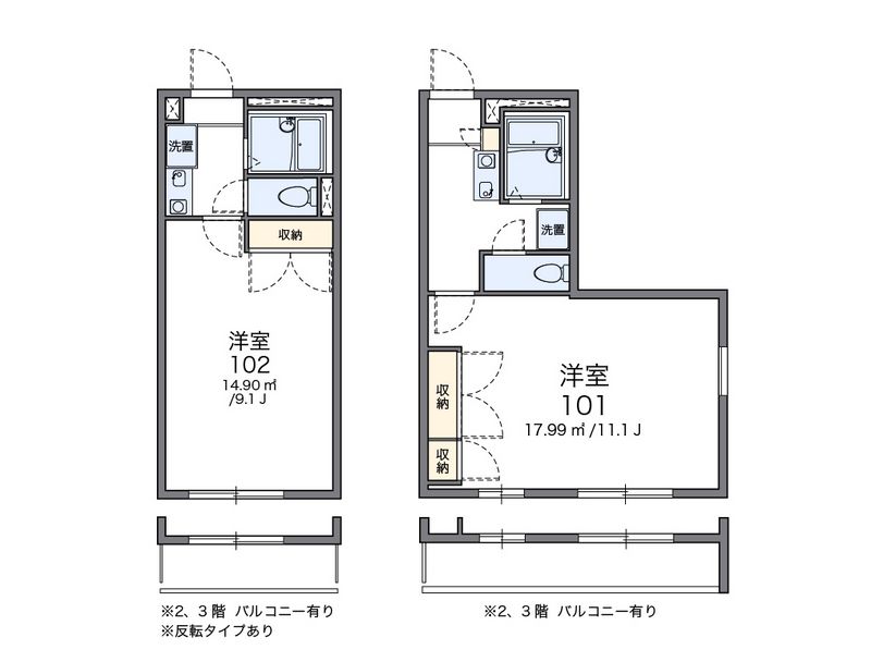 レオパレス追分 間取図