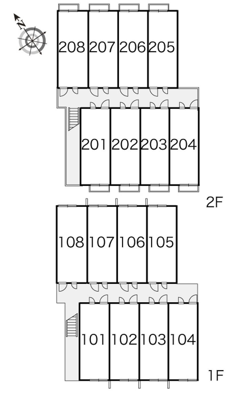 レオパレスルート１２２ 間取り配置図