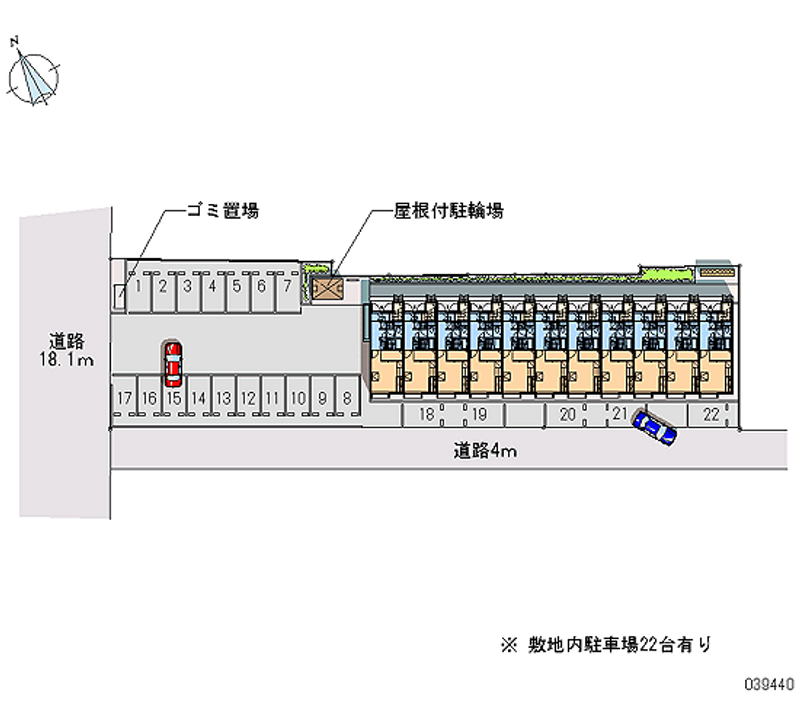 レオパレスカレーラ藤富 月極駐車場