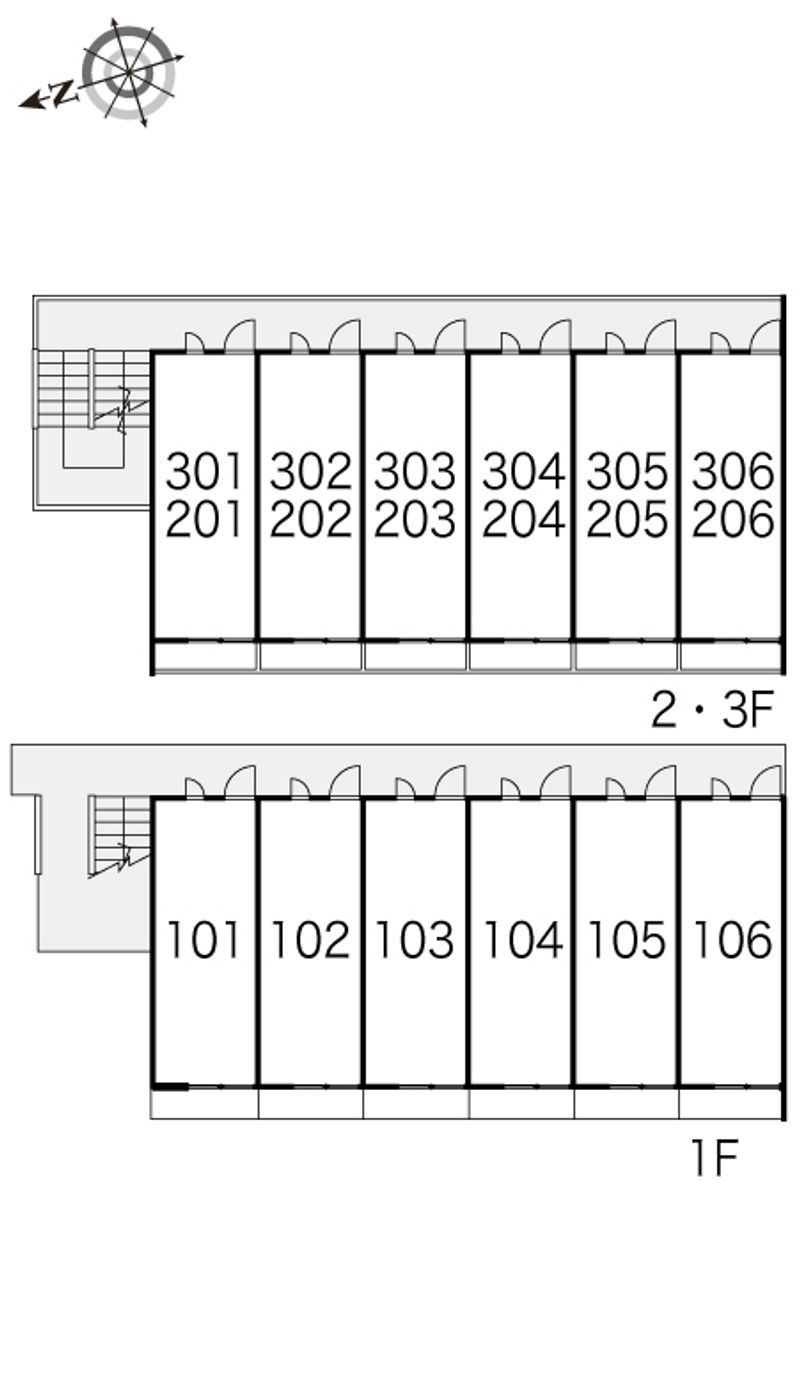 レオパレスＣＯＭＦＯＲＴひらのⅢ 間取配置図