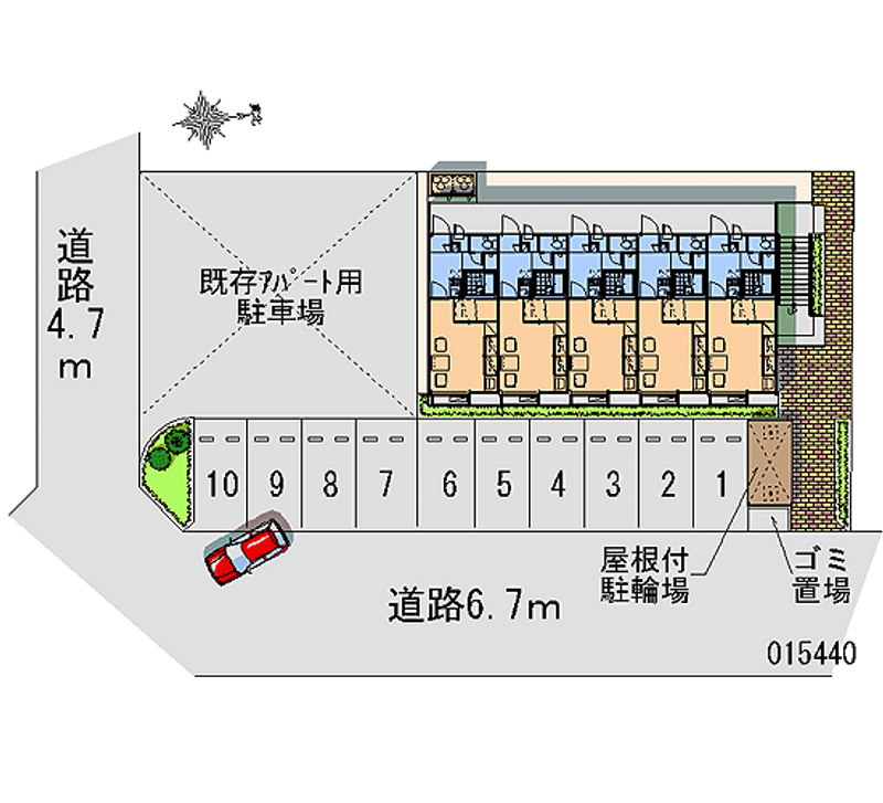 レオパレスサニーコート 月極駐車場