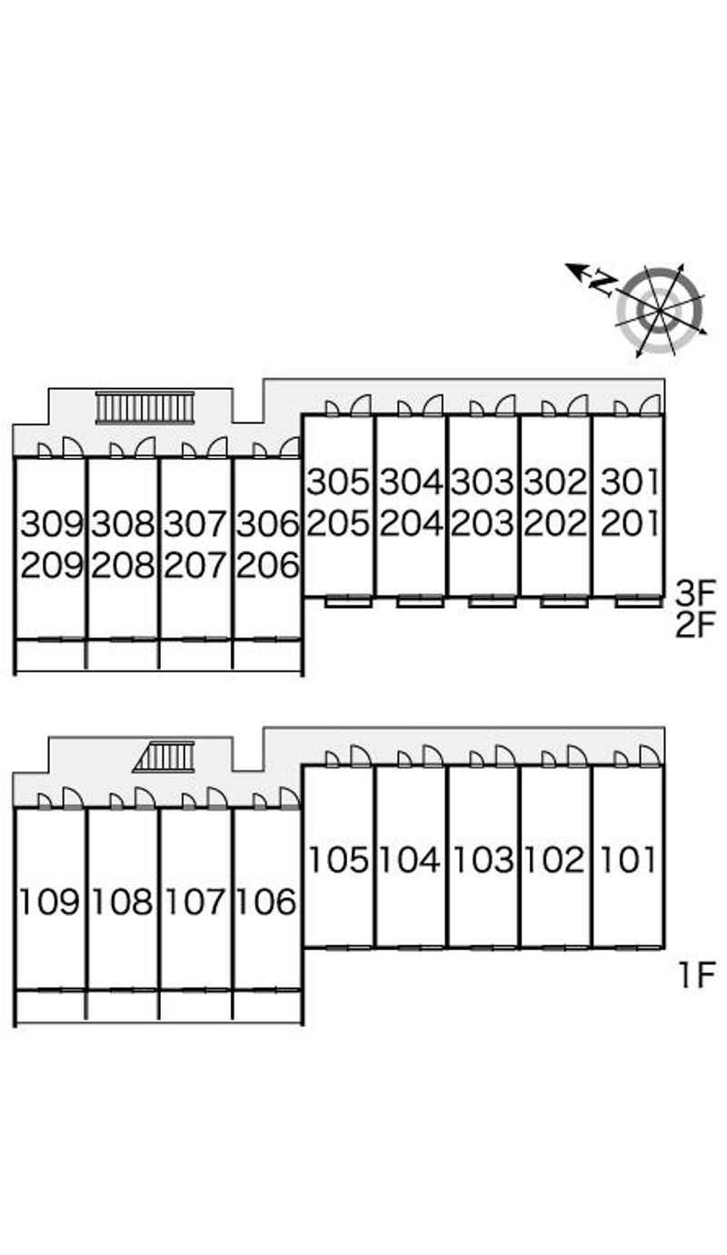 レオパレスパタータⅡ 間取配置図