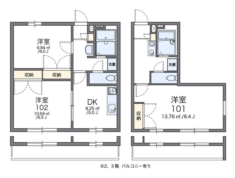レオパレスパインヒル 間取図