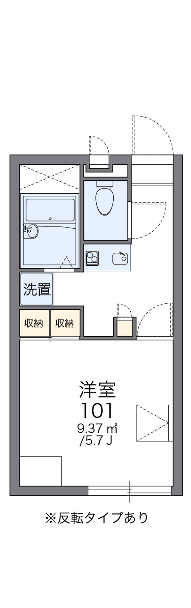 レオパレスみやび 間取図
