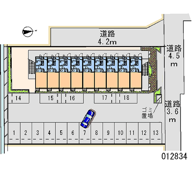 12834 Monthly parking lot