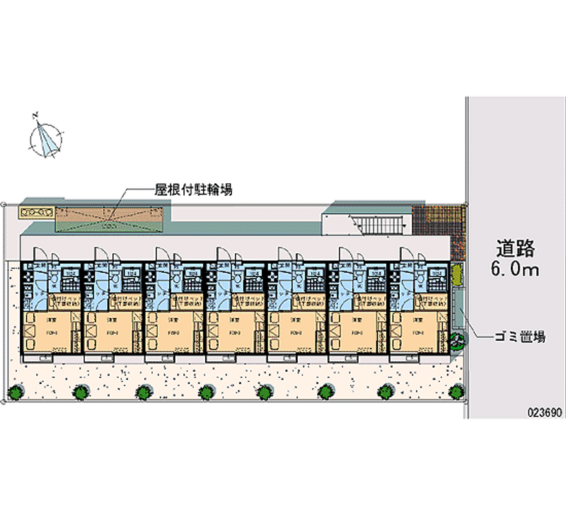 レオパレスレクリチュール立川 区画図