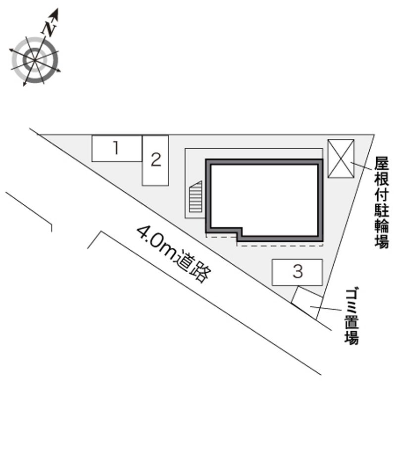レオパレスとののいり 配置図