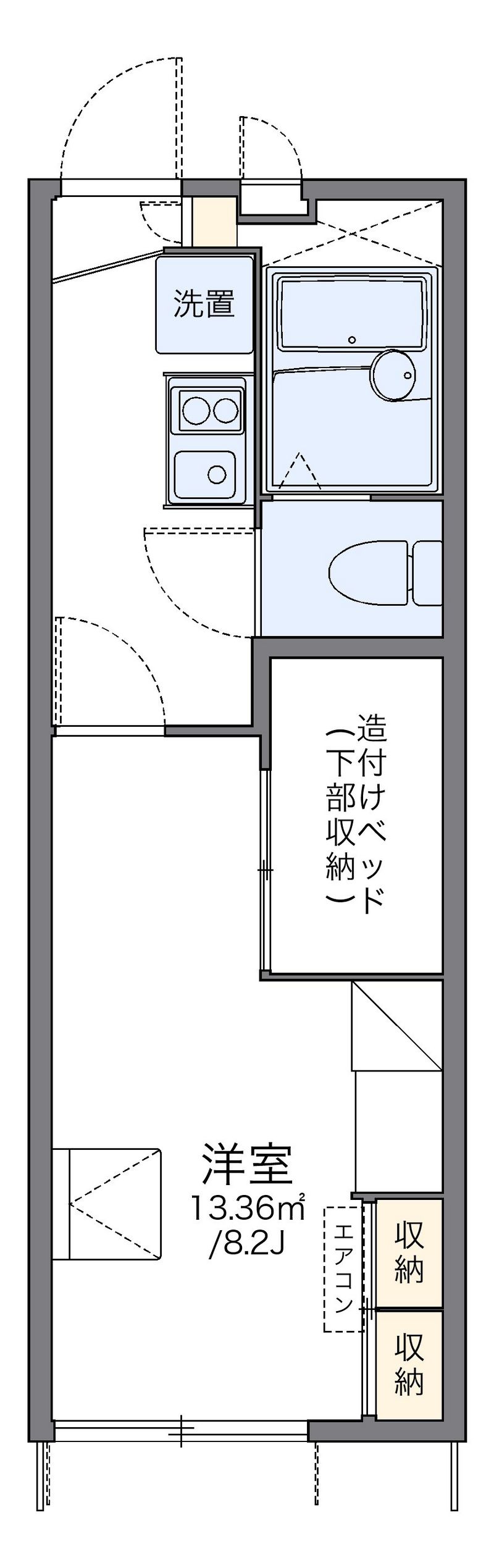 レオパレス喜連北Ⅱ 間取図