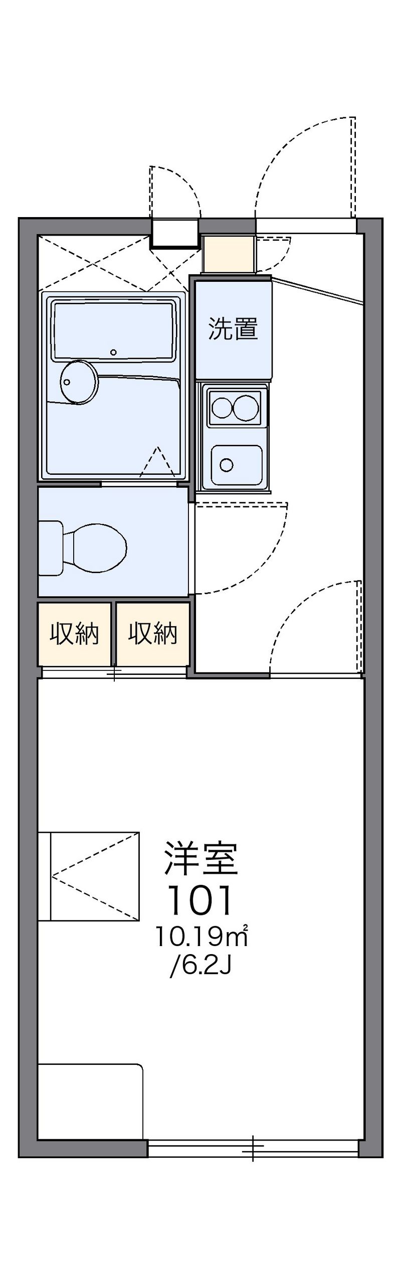 レオパレスいぶき 間取図