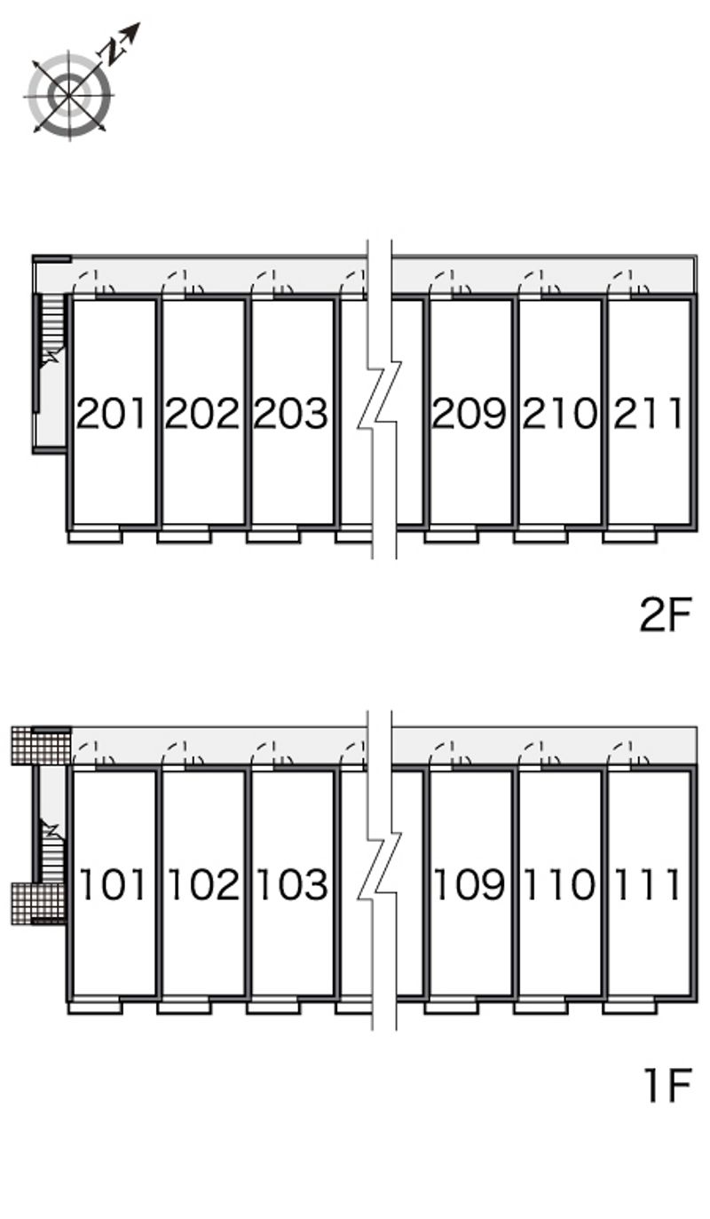 レオネクストカロータＮ　１番館 間取配置図