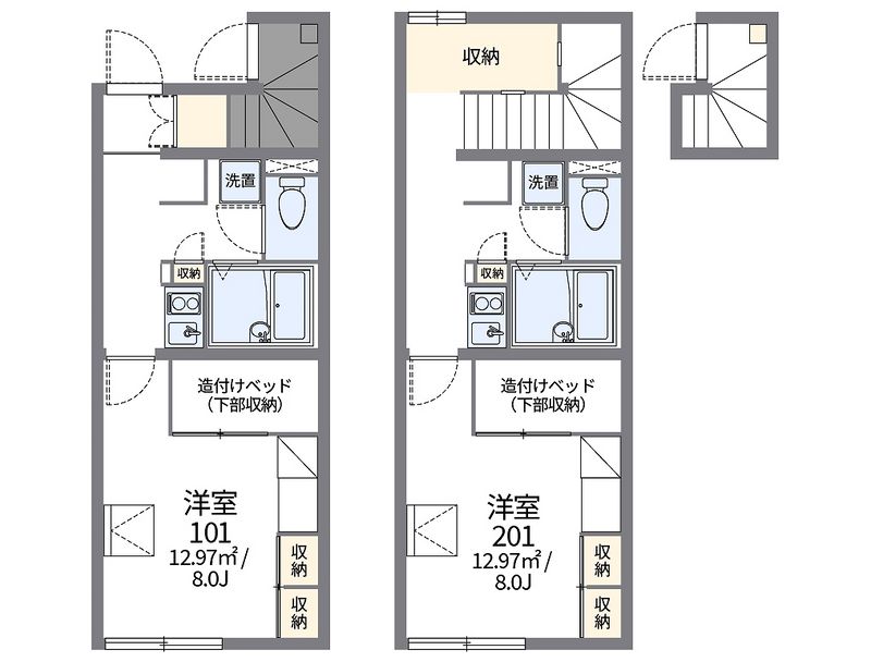 レオパレス奥州花園Ｂ 間取図