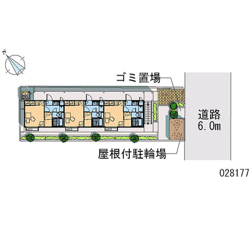 レオパレス熊野町東 区画図